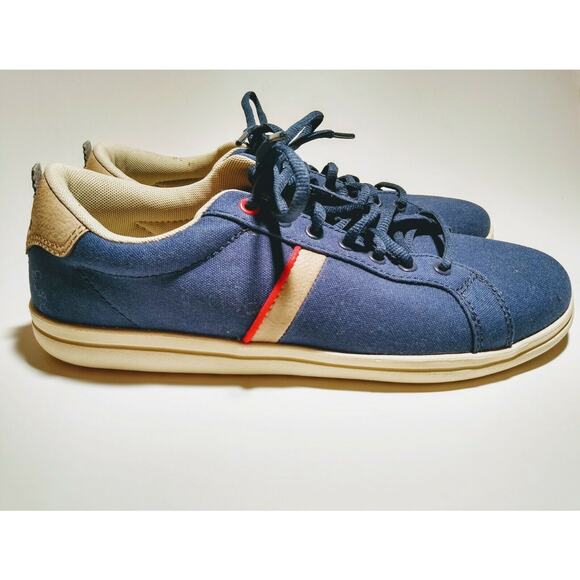 Crocs Mens Size 7 Torino Lace Up Tennis Shoe Sneaker Blue Khaki New - Picture 3 of 6